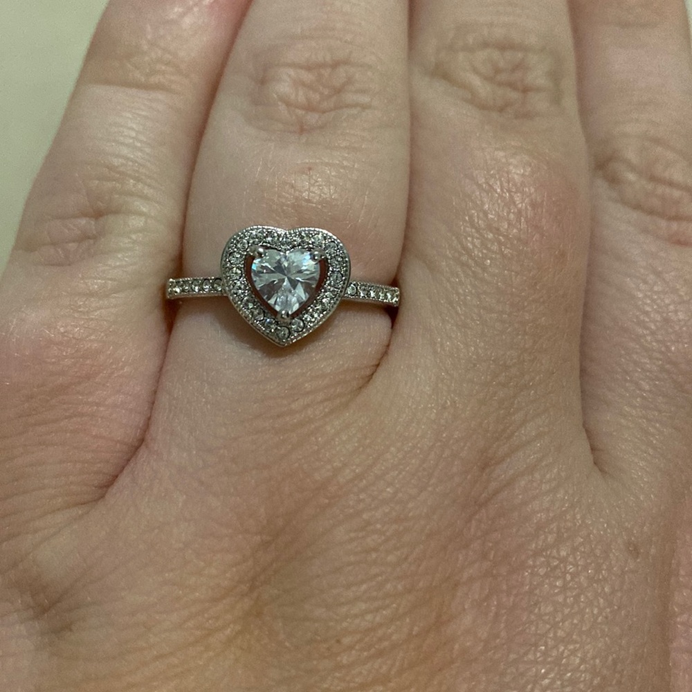 Sterling Silver Heart Promise Ring